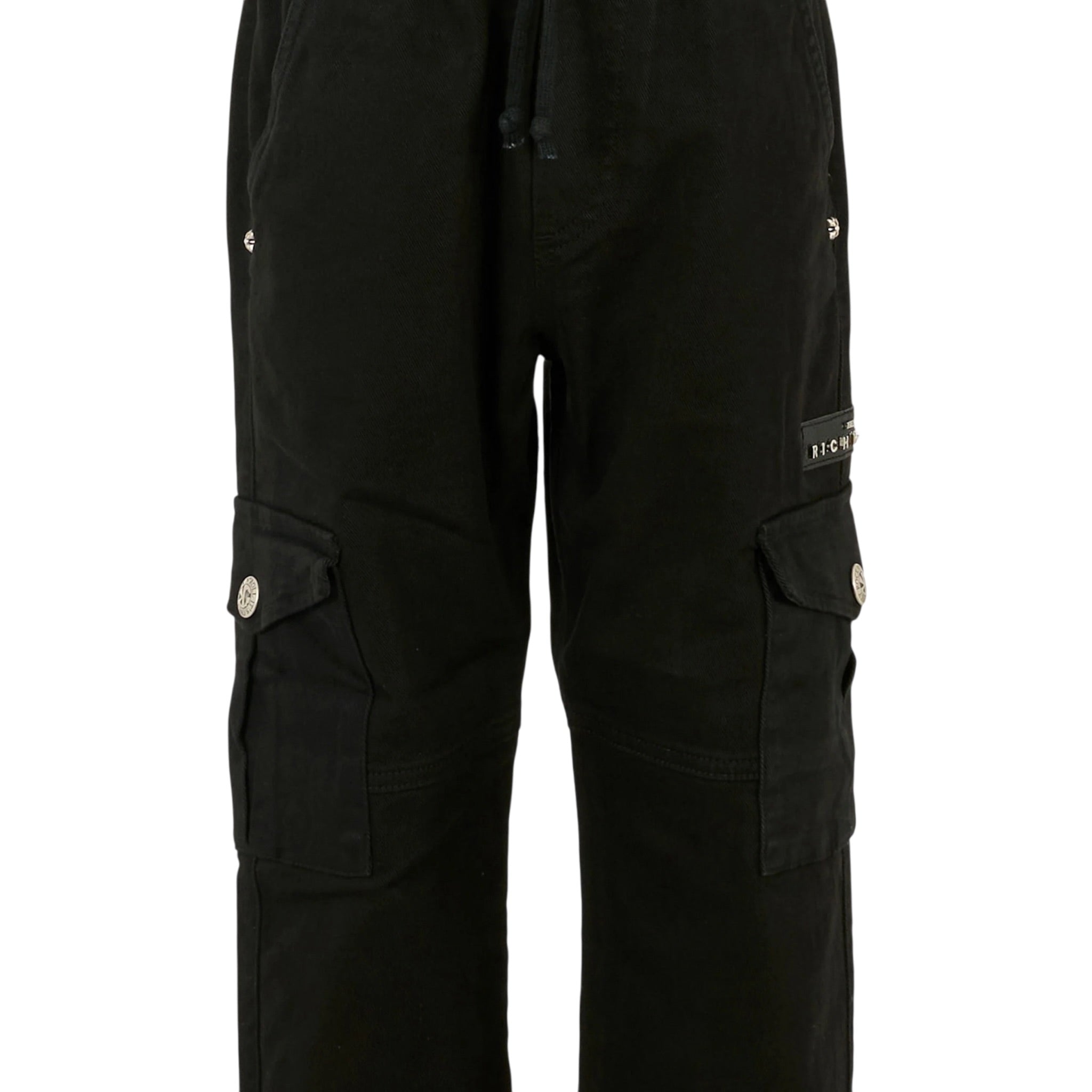 John Richmond Jeans tinta unita con Elastico In Vita Nero per Bambino RBA25090PAJ NERO JOHN RICHMOND 