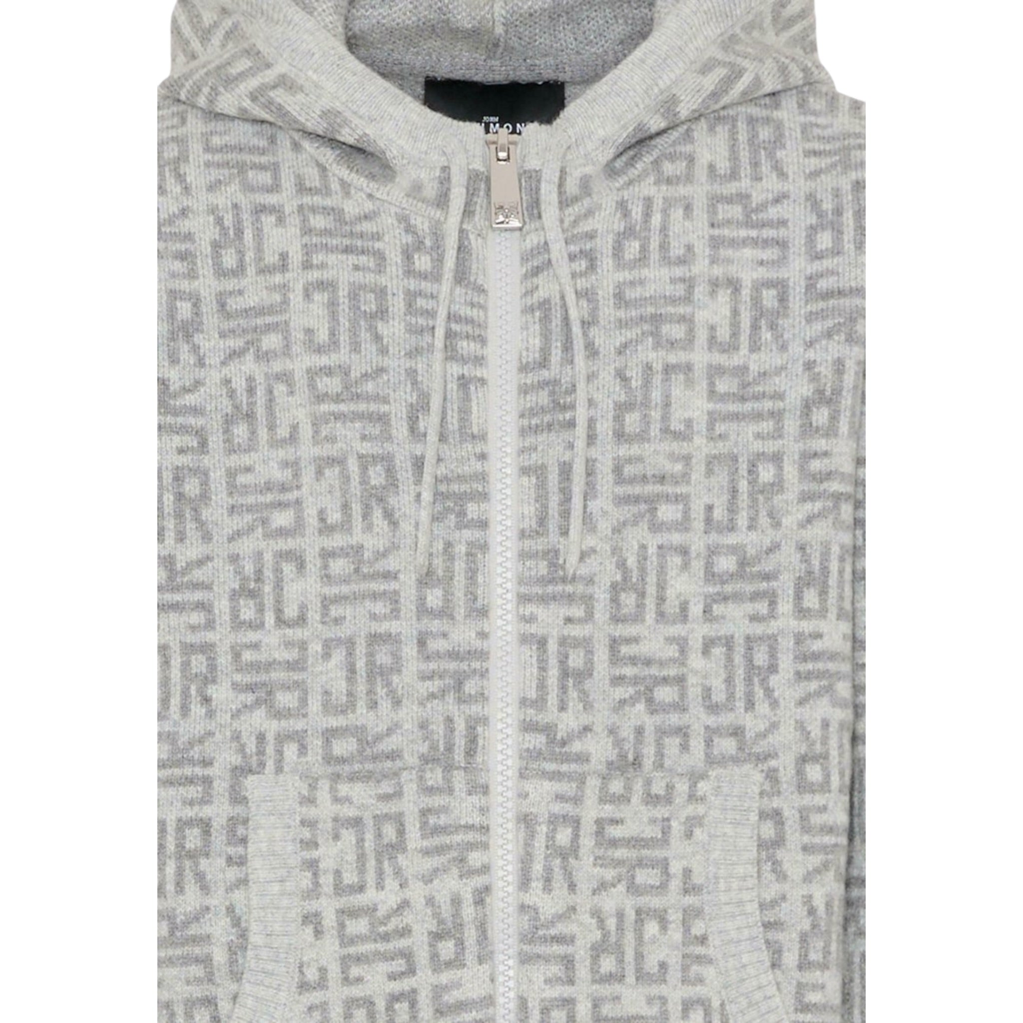 John Richmond Felpa In Maglia con Zip E Cappuccio Grigio per Bambino RBA25111MAX GRIGIO JOHN RICHMOND 