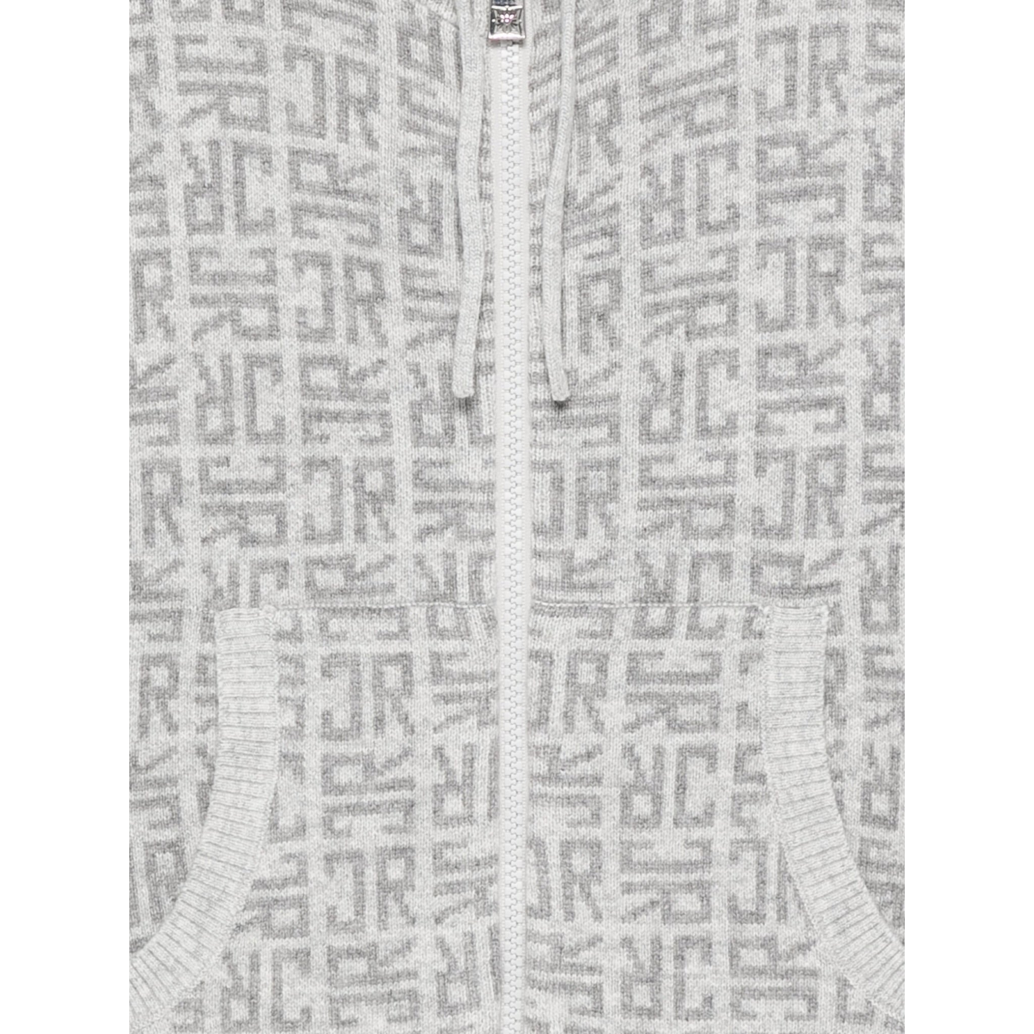 John Richmond Felpa In Maglia con Zip E Cappuccio Grigio per Bambino RBA25111MAXX GRIGIO JOHN RICHMOND 