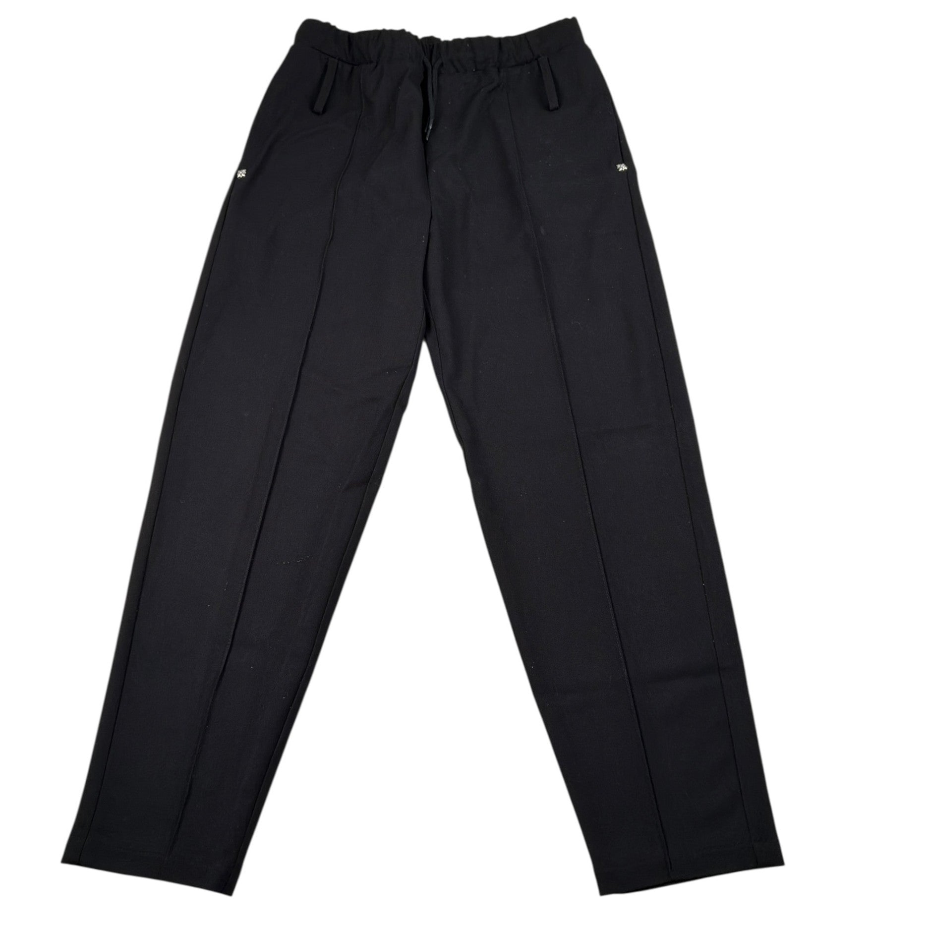 John Richmond Pantalone tinta unita con Logo Nero per Bambino RBA25162PA NERO JOHN RICHMOND 