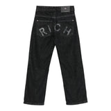 John Richmond Jeans tinta unita con Logo Nero per Bambino RBA25226JEXX NERO JOHN RICHMOND 