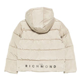 John Richmond Giubbino tinta unita con Zip E Cappuccio Beige per Neonato RBA25233PI BEIGE JOHN RICHMOND 