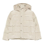 John Richmond Giubbino tinta unita con Zip E Cappuccio Beige per Bambino RBA25233PIJ BEIGE JOHN RICHMOND 
