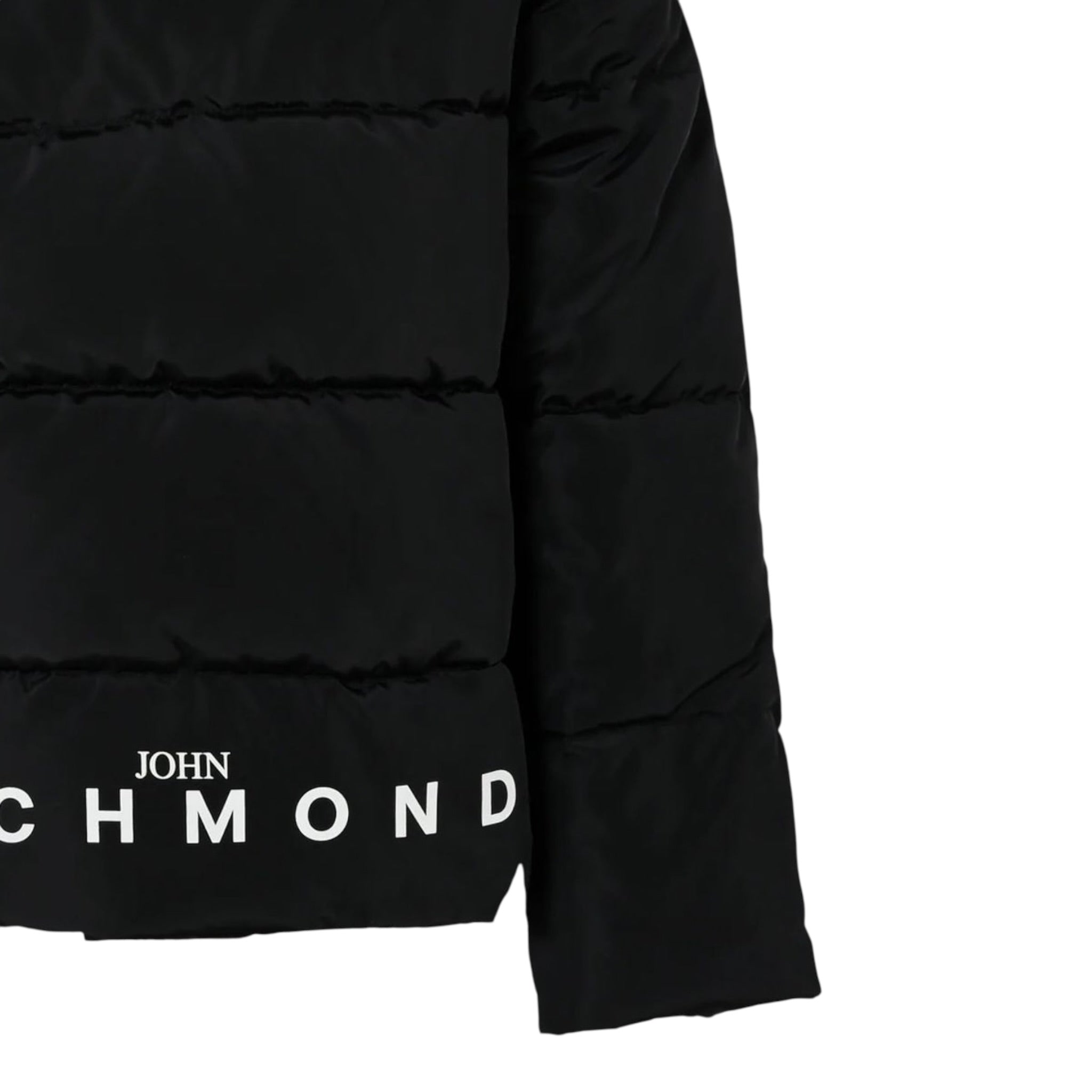 John Richmond Giubbino tinta unita con Zip E Cappuccio Nero per Neonato RBA25233PI NERO JOHN RICHMOND 