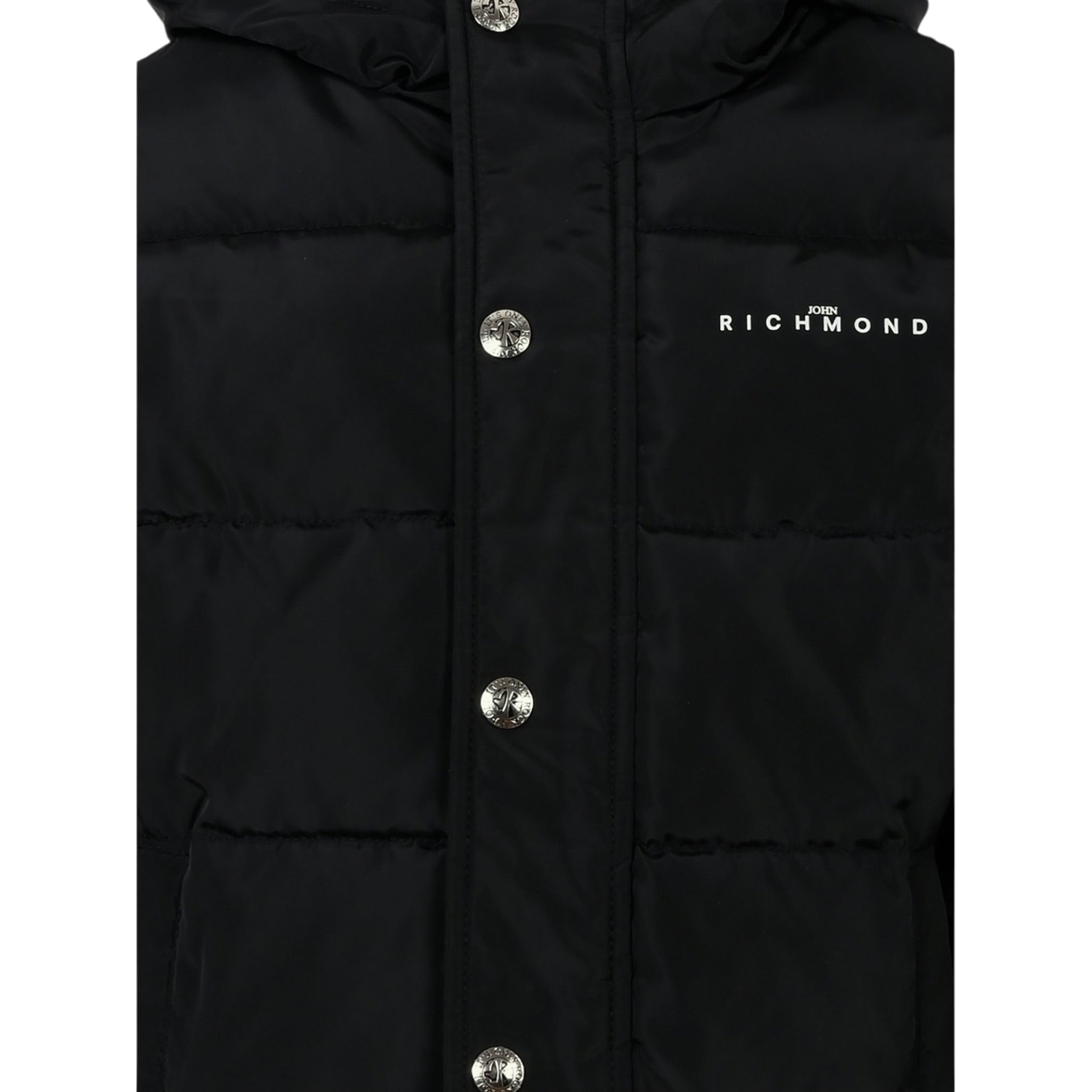 John Richmond Giubbino tinta unita con Zip E Cappuccio Nero per Bambino RBA25233PIXX NERO JOHN RICHMOND 