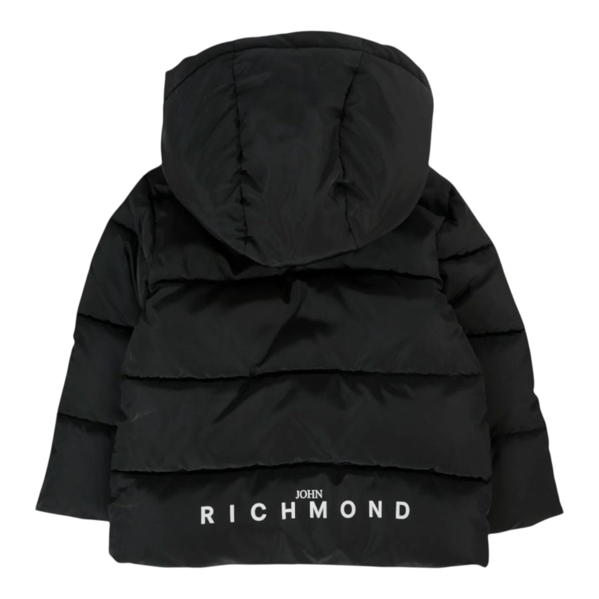 John Richmond Giubbino tinta unita con Zip E Cappuccio Nero per Neonato RBA25233PIXXX NERO JOHN RICHMOND 