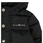 John Richmond Giubbino tinta unita con Zip E Cappuccio Nero per Neonato RBA25233PIXXX NERO JOHN RICHMOND 