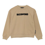 John Richmond Felpa tinta unita Girocollo con Stampa Beige per Bambino RBA25236FEX BEIGE JOHN RICHMOND 