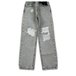 John Richmond Jeans tinta unita con Strappi Grigio per Bambino RBA25240JE GRIGIO JOHN RICHMOND 