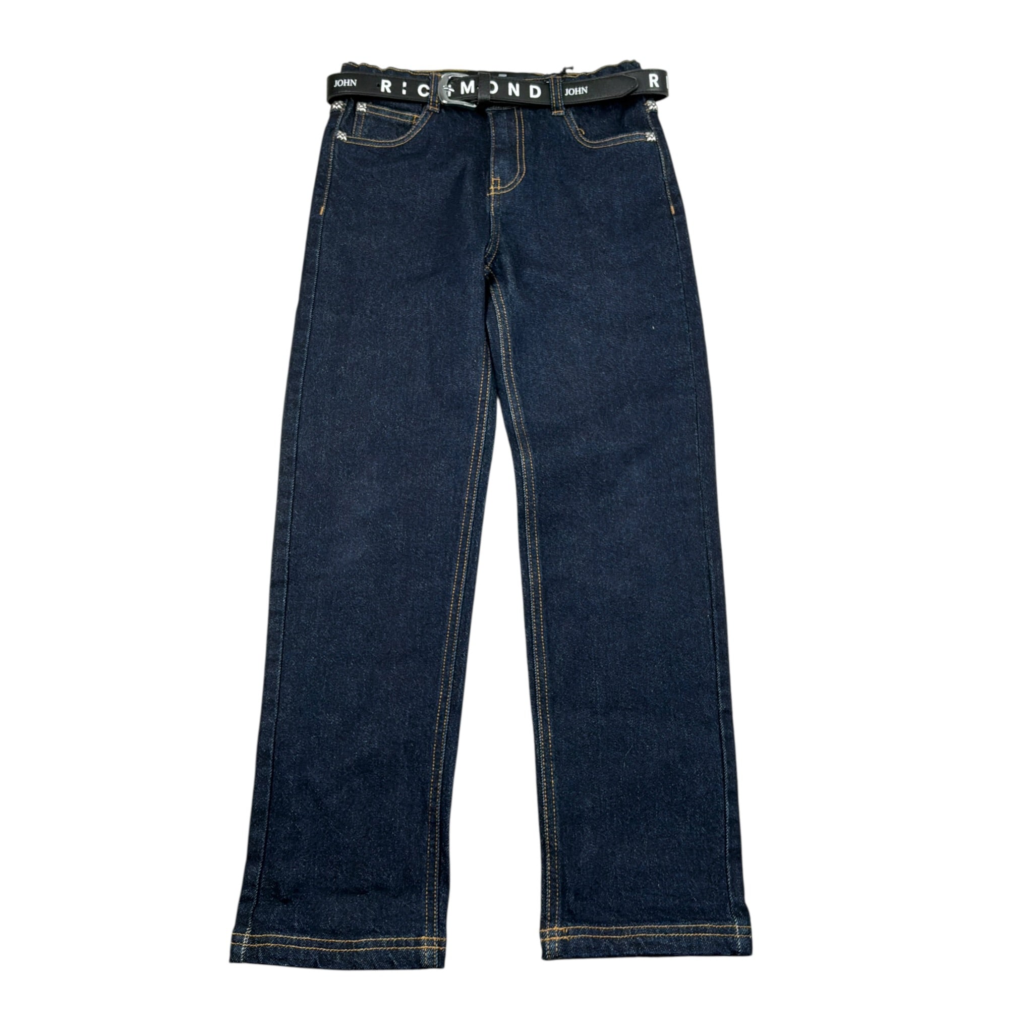 John Richmond Jeans tinta unita Set con Cintura Blu per Bambino RBA26019JE BLU JOHN RICHMOND 