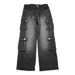 John Richmond Jeans tinta unita Modello Cargo con Tasconi Nero per Bambino RBA26020JE NERO JOHN RICHMOND 