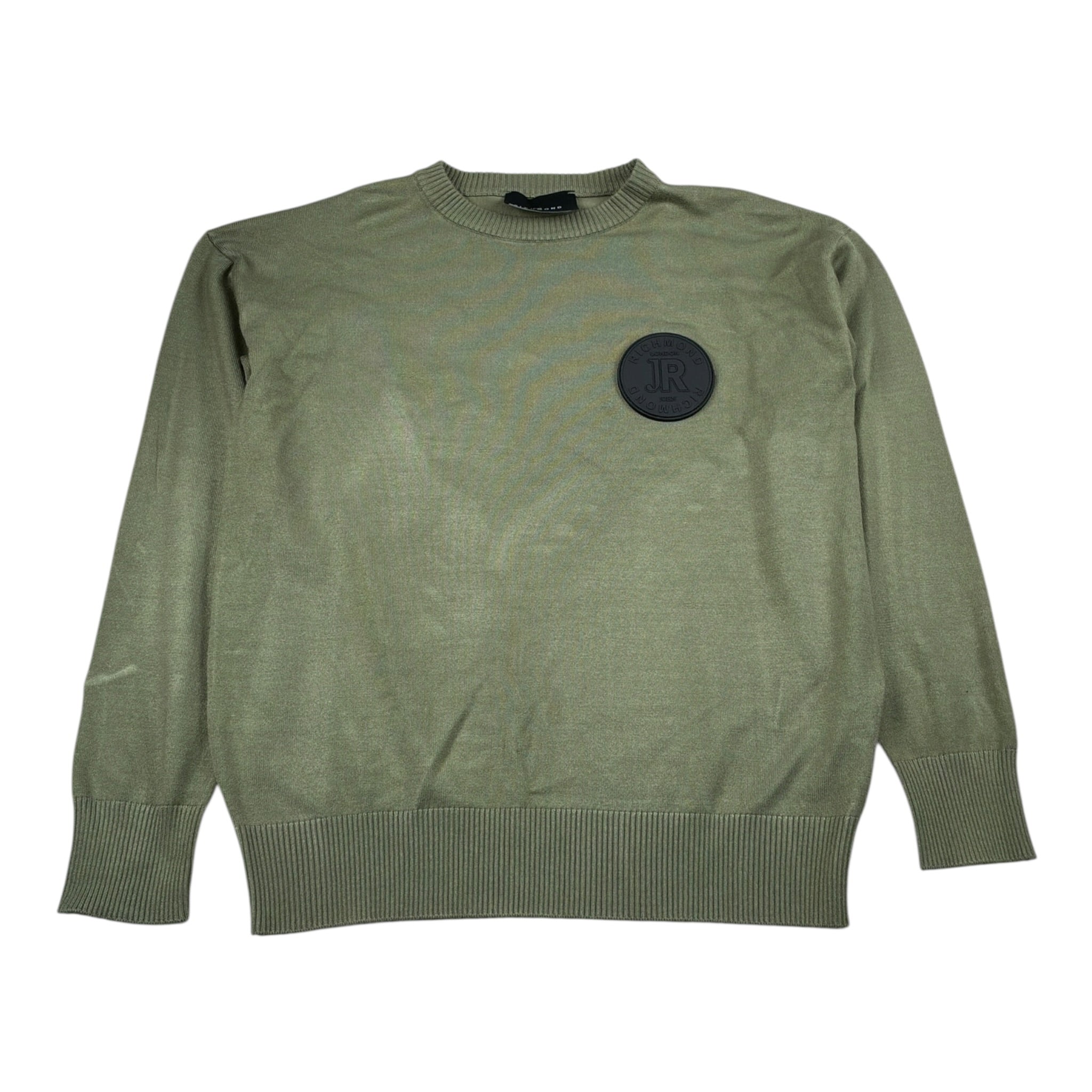 John Richmond Maglia tinta unita con Logo Verde per Bambino RBA26026MA VERDE JOHN RICHMOND 