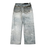 John Richmond Jeans tinta unita con Stampa Azzurro per Bambino RBA26035JE AZZURRO JOHN RICHMOND 
