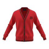 John Richmond Cardigan tinta unita con Stampa Rosso per Bambino RBA26050CD ROSSO JOHN RICHMOND 