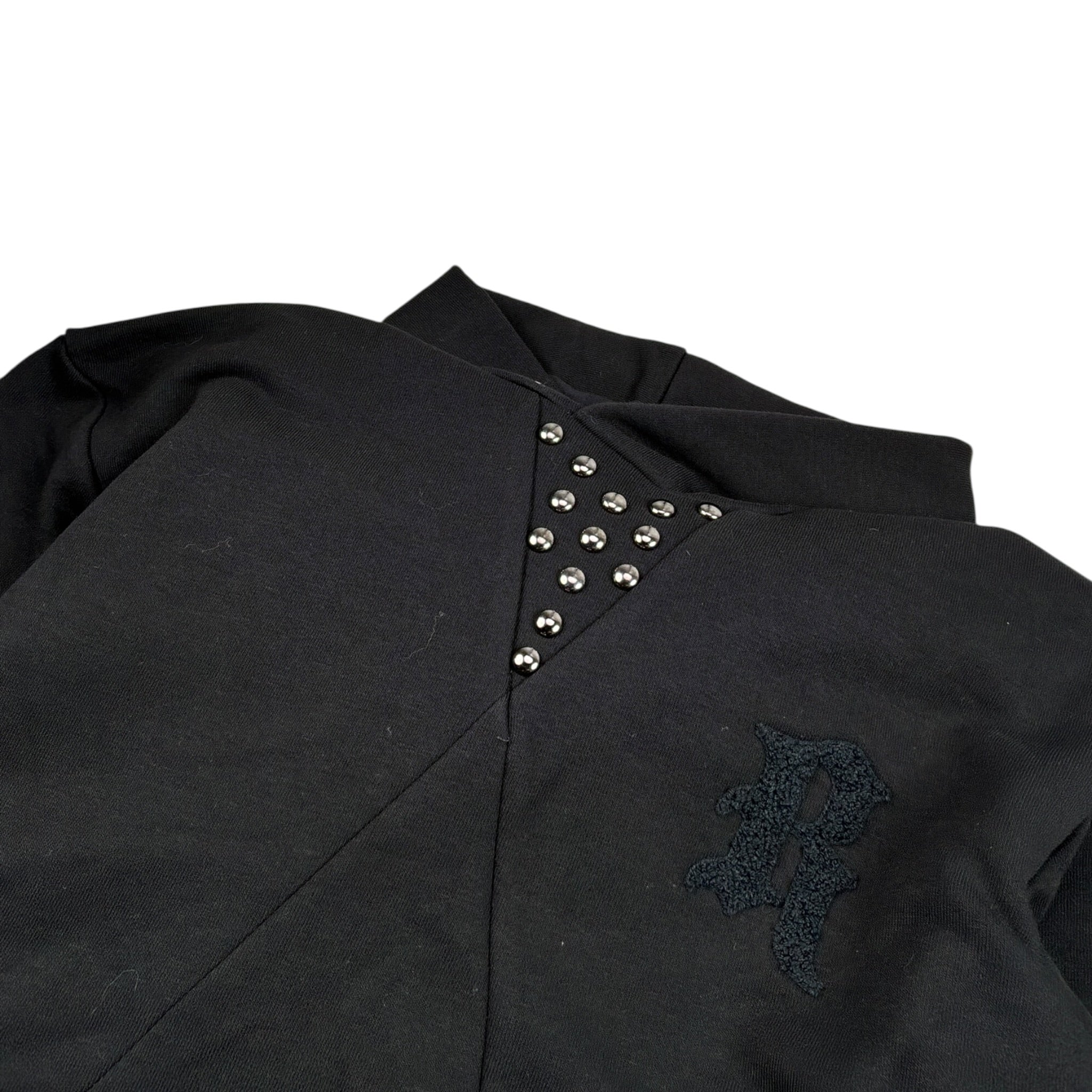 John Richmond Felpa tinta unita con Cappuccio E Borchie Nero per Bambino RBA26055FE NERO JOHN RICHMOND 