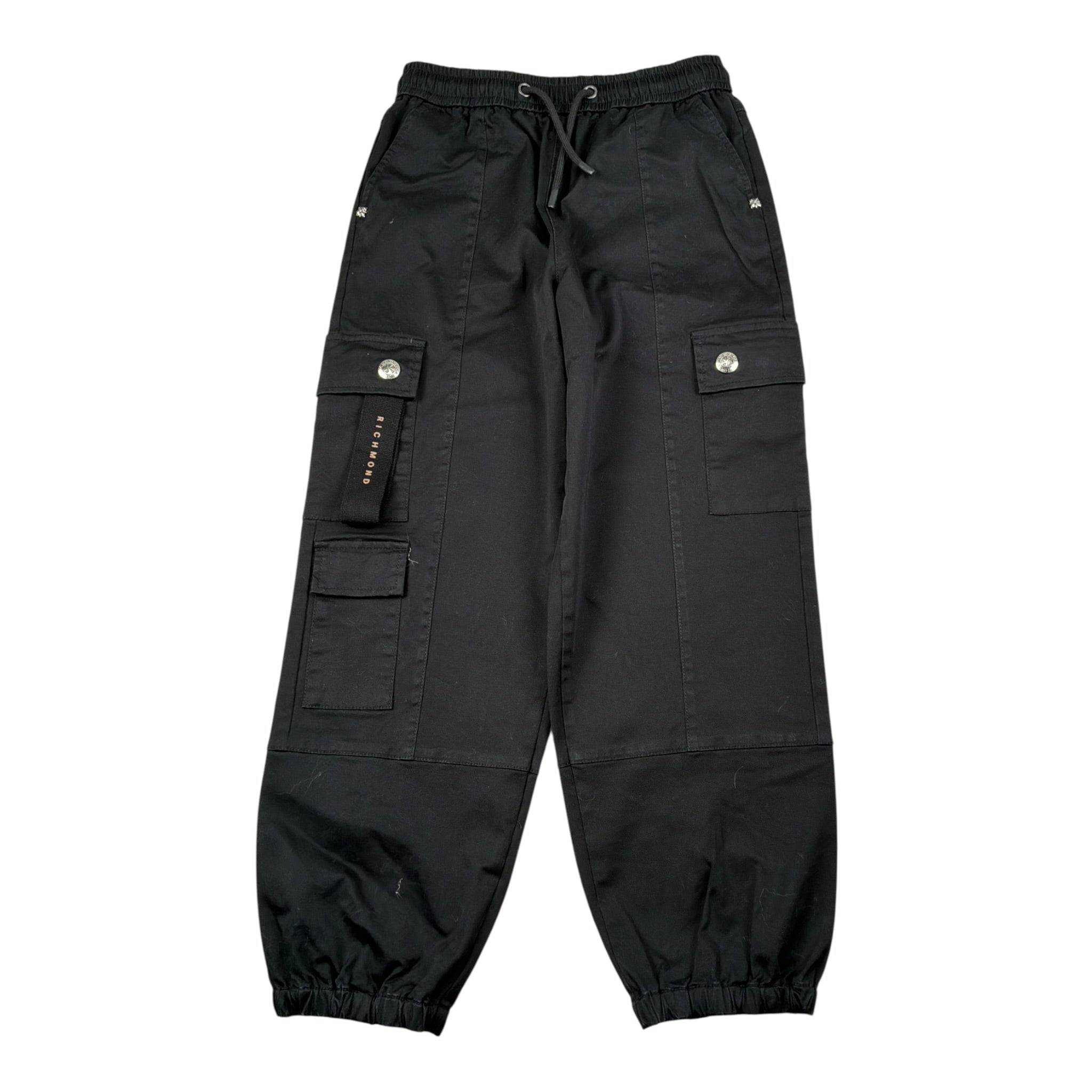 John Richmond Pantalone tinta unita con Elastico In Vita Nero per Bambino RBA26062PA NERO JOHN RICHMOND 