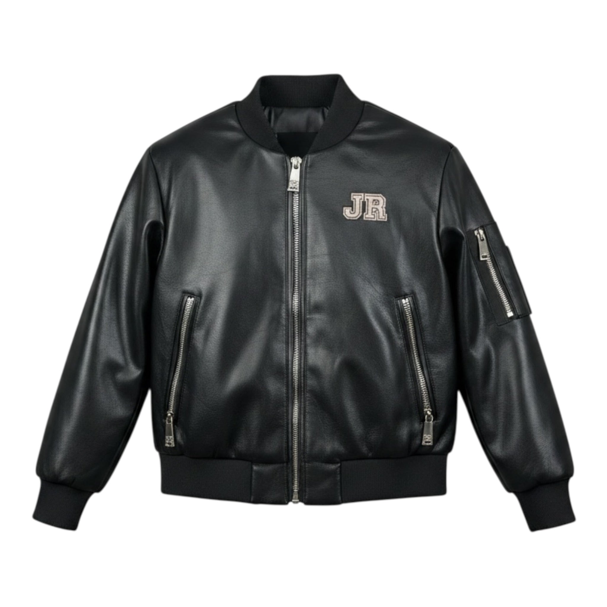John Richmond Giubbino tinta unita In Ecopelle Nero per Bambino RBA26064GB NERO JOHN RICHMOND 