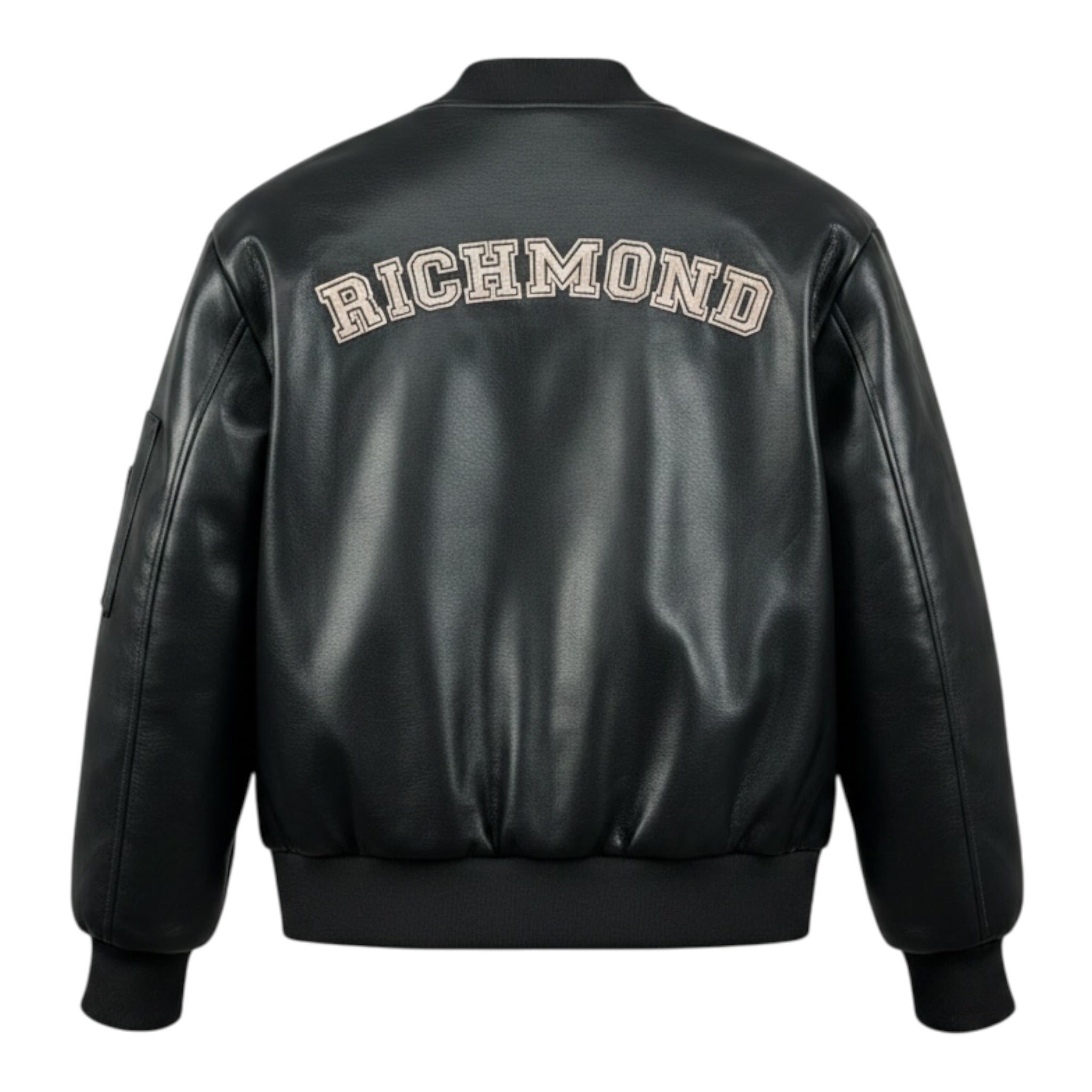 John Richmond Giubbino tinta unita In Ecopelle Nero per Bambino RBA26064GB NERO JOHN RICHMOND 
