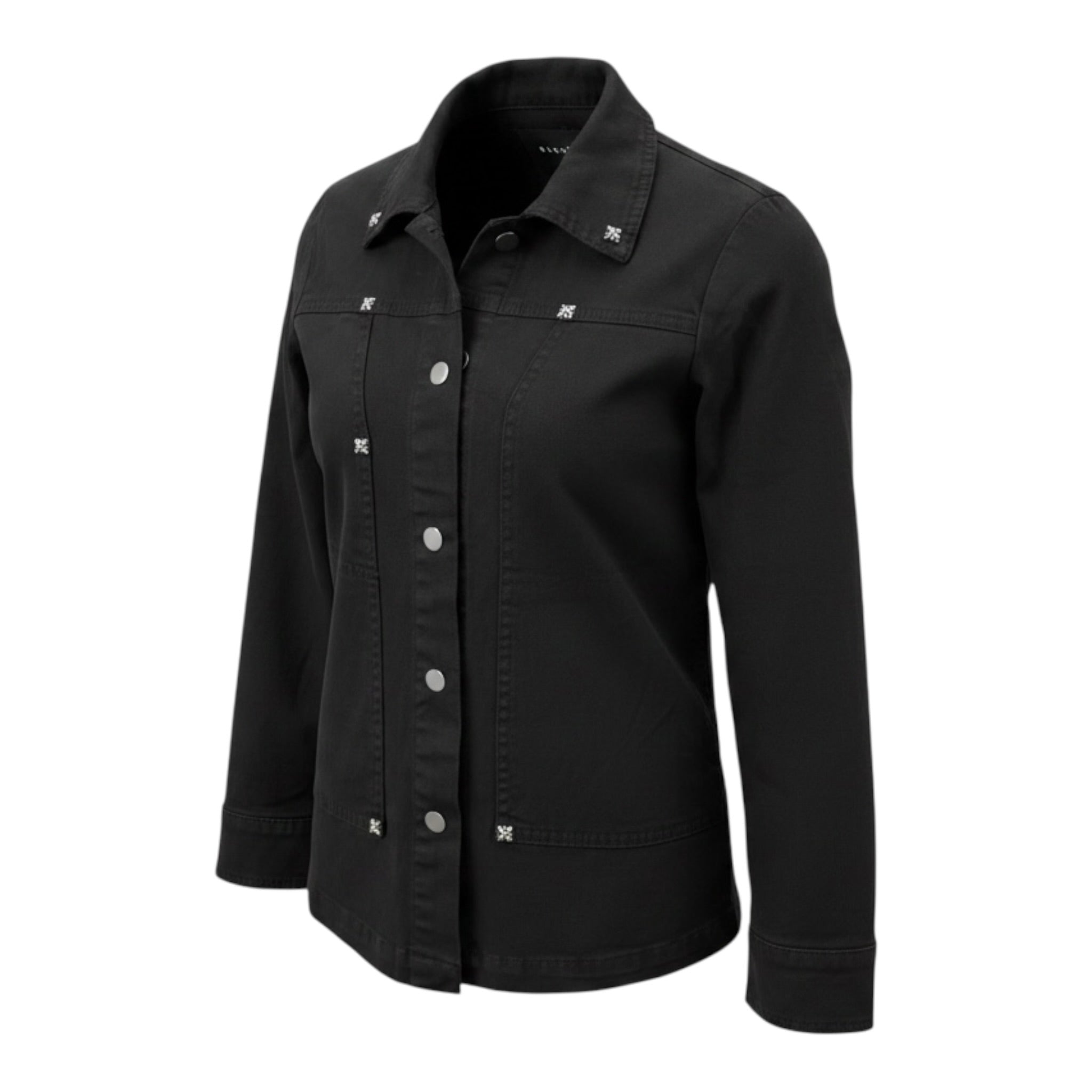 John Richmond Giubbino In Denim tinta unita con Stampa Nero per Bambino RBA26095CA NERO JOHN RICHMOND 