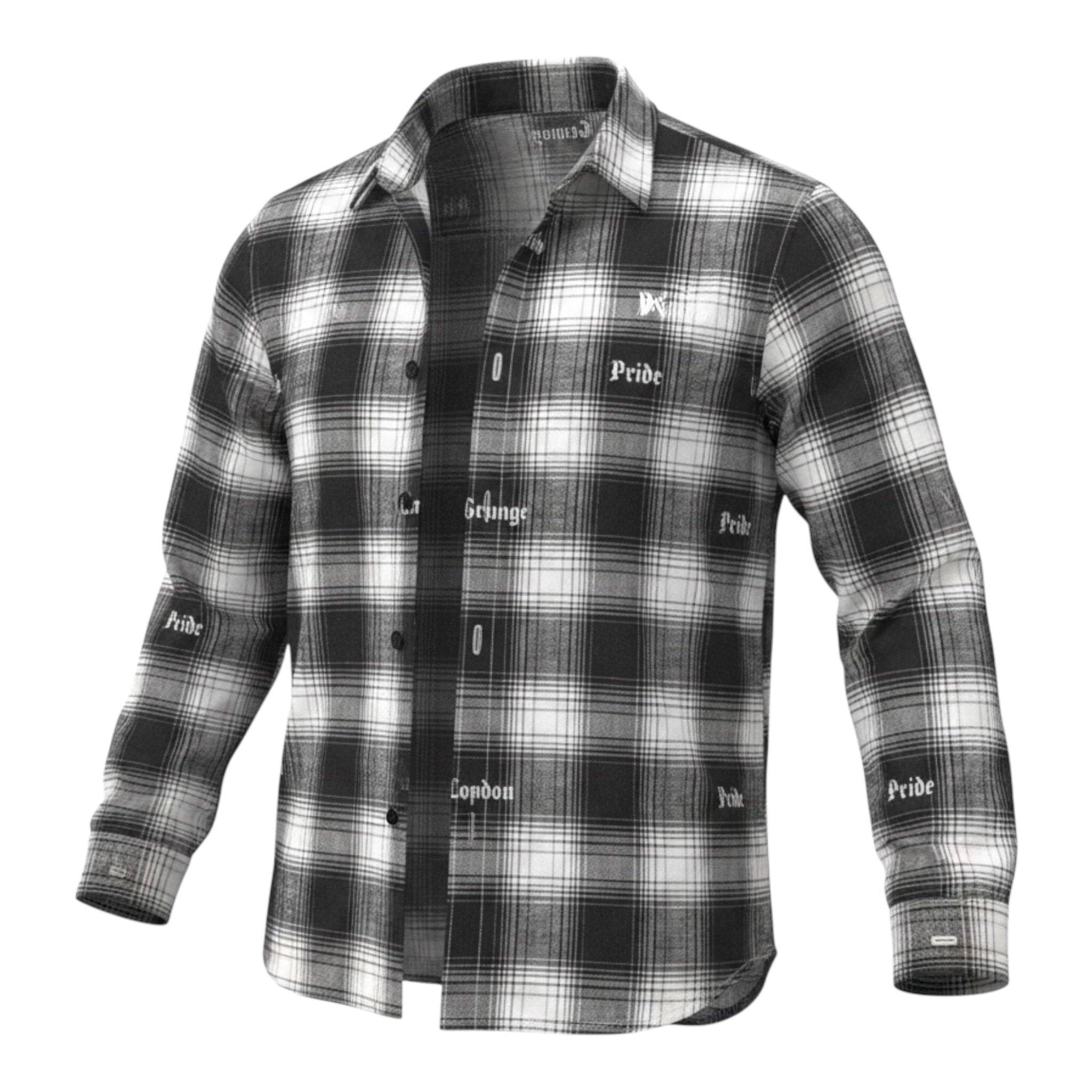 John Richmond Camicia Bicolore con Fantasia A Quadri Bianco/Nero per Bambino RBA26106CA BIANCO/NERO JOHN RICHMOND 