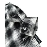 John Richmond Camicia Bicolore con Fantasia A Quadri Bianco/Nero per Bambino RBA26106CA BIANCO/NERO JOHN RICHMOND 