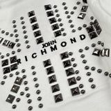 John Richmond Shirt tinta unita con Borchie Bianco per Bambino RBA26129TS BIANCO JOHN RICHMOND 