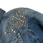 John Richmond Camicia In Denim tinta unita con Borchie Blu per Bambino RBA26136CA BLU JOHN RICHMOND 