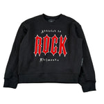 John Richmond Felpa tinta unita Girocollo con Stampa Nero per Bambino RBA26140FE NERO JOHN RICHMOND 