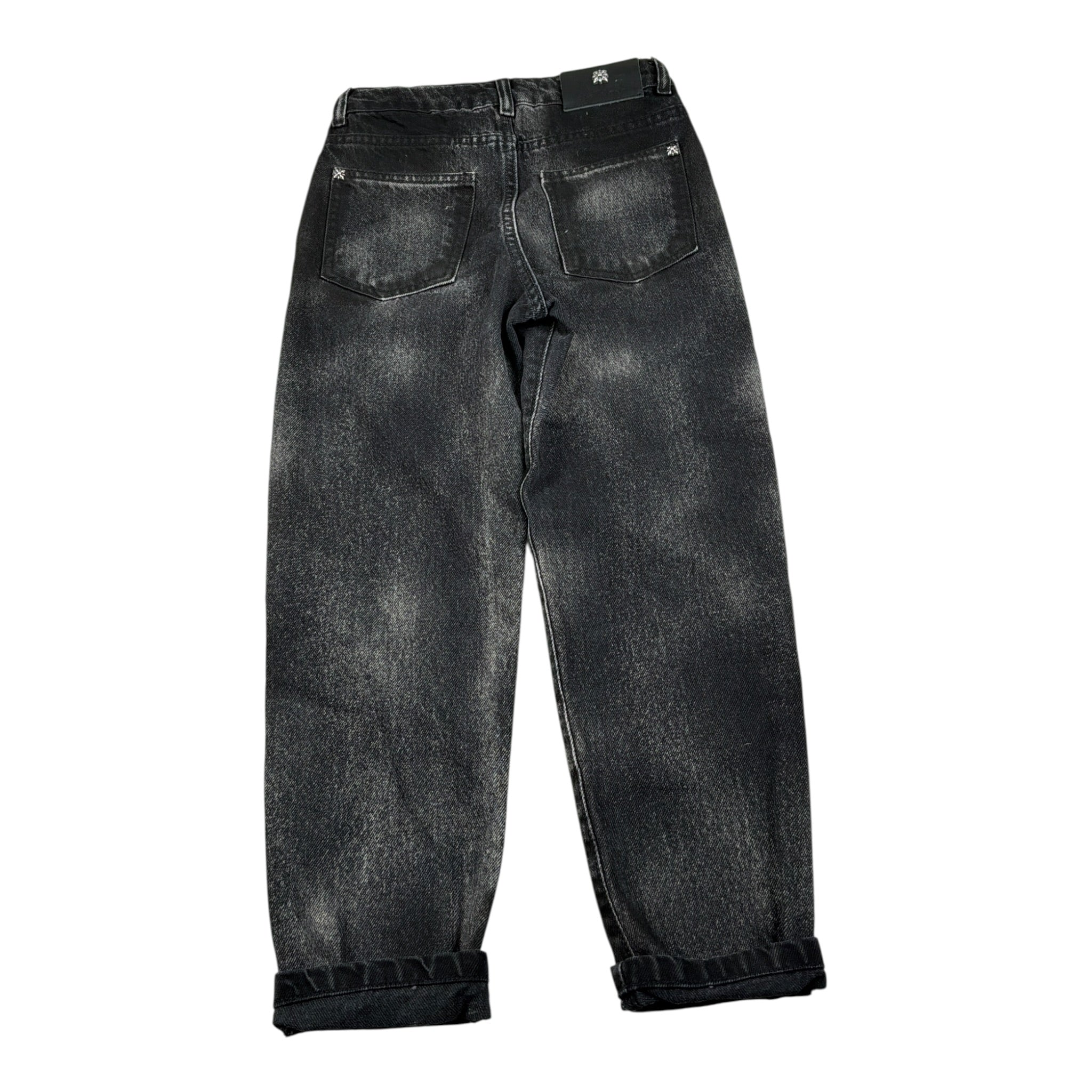 John Richmond Jeans tinta unita con Girovita Regolabile Nero per Bambino RBA26141JE NERO JOHN RICHMOND 
