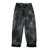 John Richmond Jeans tinta unita con Girovita Regolabile Nero per Bambino RBA26141JE NERO JOHN RICHMOND 