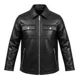 John Richmond Giubbino In Ecopelle tinta unita con Zip Nero per Bambino RBA26143CA NERO JOHN RICHMOND 