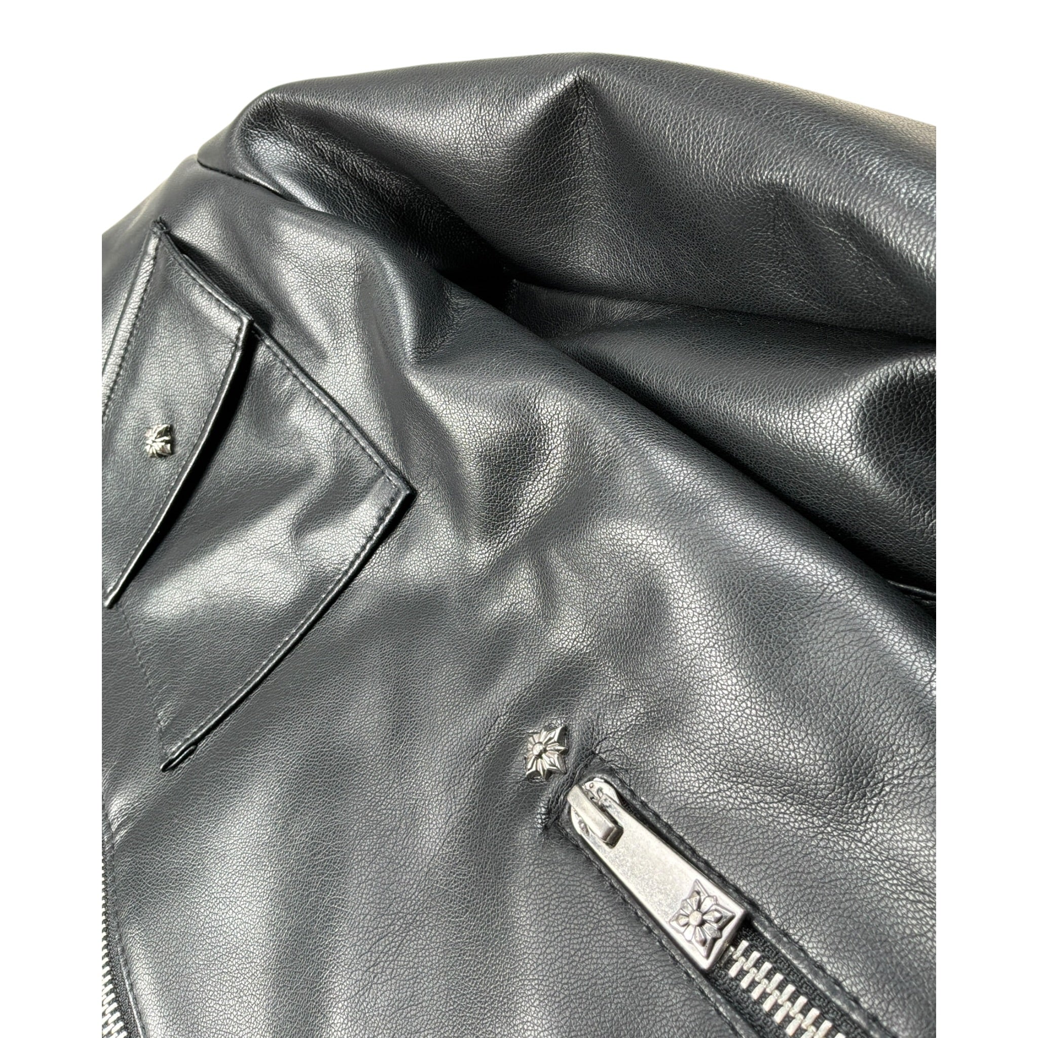 John Richmond Giubbino In Ecopelle tinta unita con Zip Nero per Bambino RBA26143CA NERO JOHN RICHMOND 