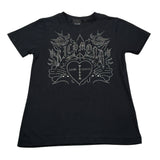 John Richmond T-Shirt Girocollo tinta unita Brillantinato Nero per Bambina RBA26159TS NERO JOHN RICHMOND 