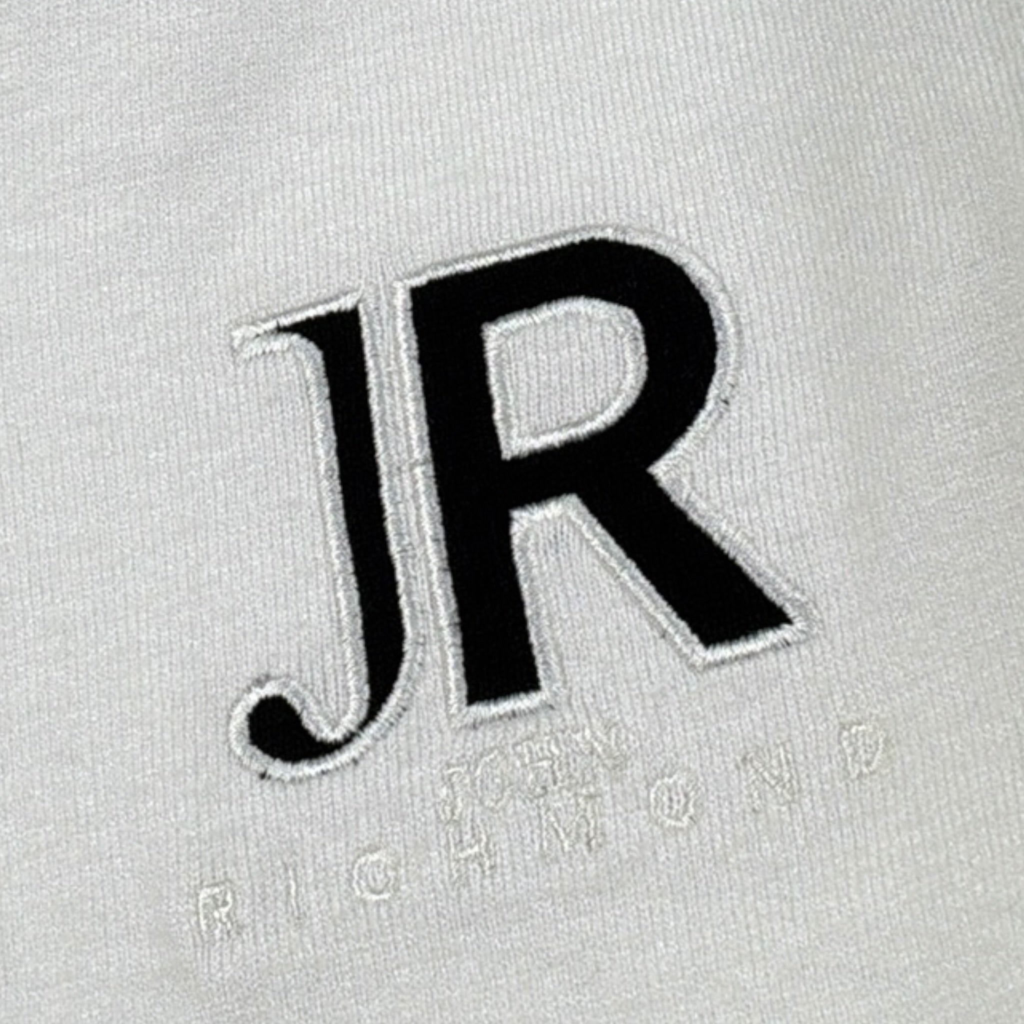John Richmond Maglia tinta unita con Zip E Logo Bianco per Bambino RBA26170LU BIANCO JOHN RICHMOND 