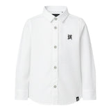 John Richmond Camicia Manica Lunga tinta unita con Logo Bianco per Bambino RBP23018CA BIANCO JOHN RICHMOND 