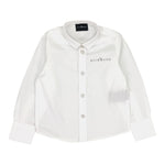 John Richmond Camicia Manica Lunga tinta unita con Logo Bianco per Bambino RBP24105CA BIANCO JOHN RICHMOND 