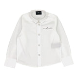 John Richmond Camicia Manica Lunga tinta unita con Logo Bianco per Bambino RBP24105CA BIANCO JOHN RICHMOND 