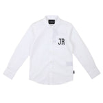 John Richmond Camicia tinta unita con Stampa Bianco per Bambino RBP25028CA BIANCO JOHN RICHMOND 