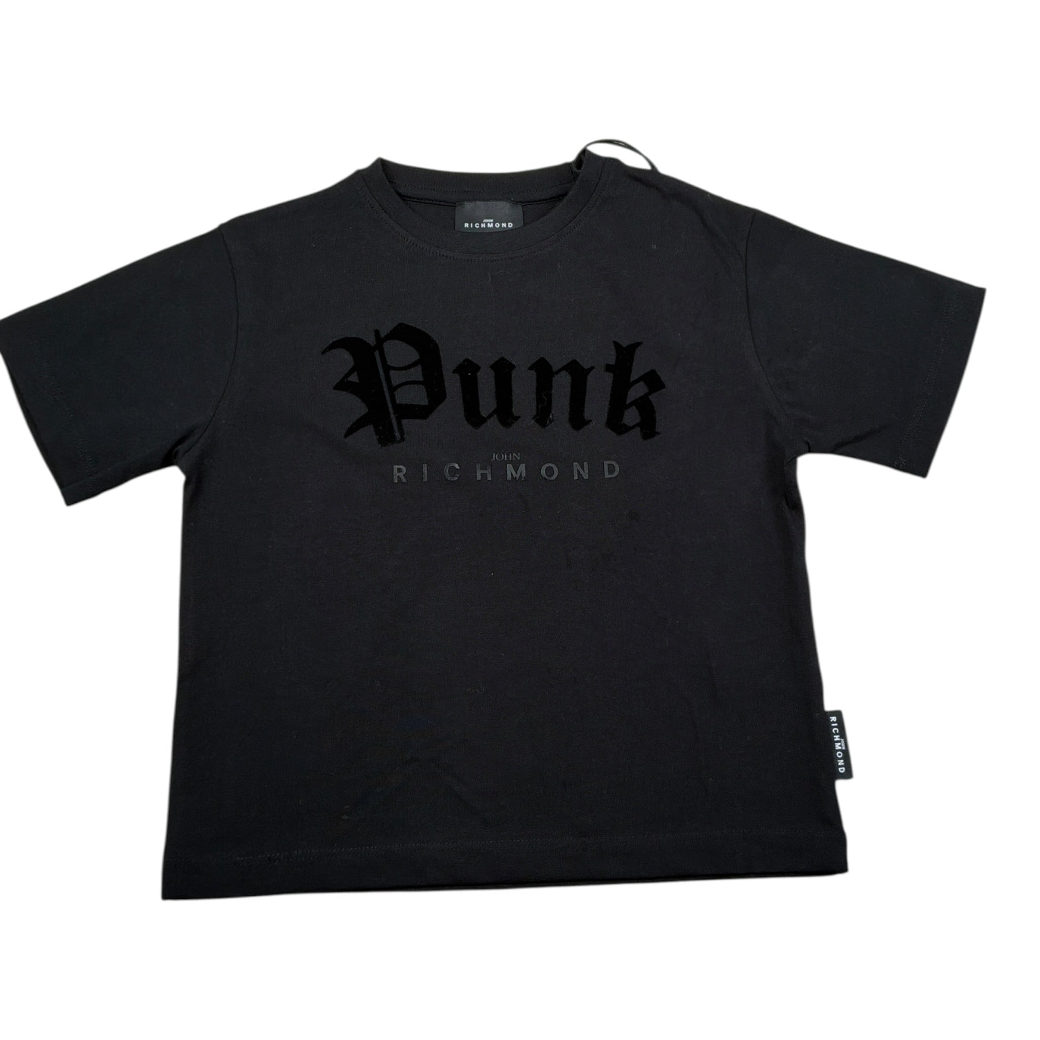 John Richmond T-Shirt tinta unita con Logo  per Neonato RGA25037TS NERO JOHN RICHMOND 