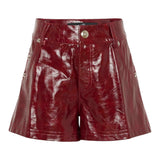 John Richmond Short tinta unita In Ecopelle Rosso per Bambina RGA25098SHX ROSSO JOHN RICHMOND 
