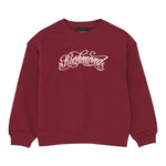 John Richmond Felpa Chiusa Girocollo tinta unita con Logo Bordeaux per Bambina RGA2510FE BORDEAUX JOHN RICHMOND 