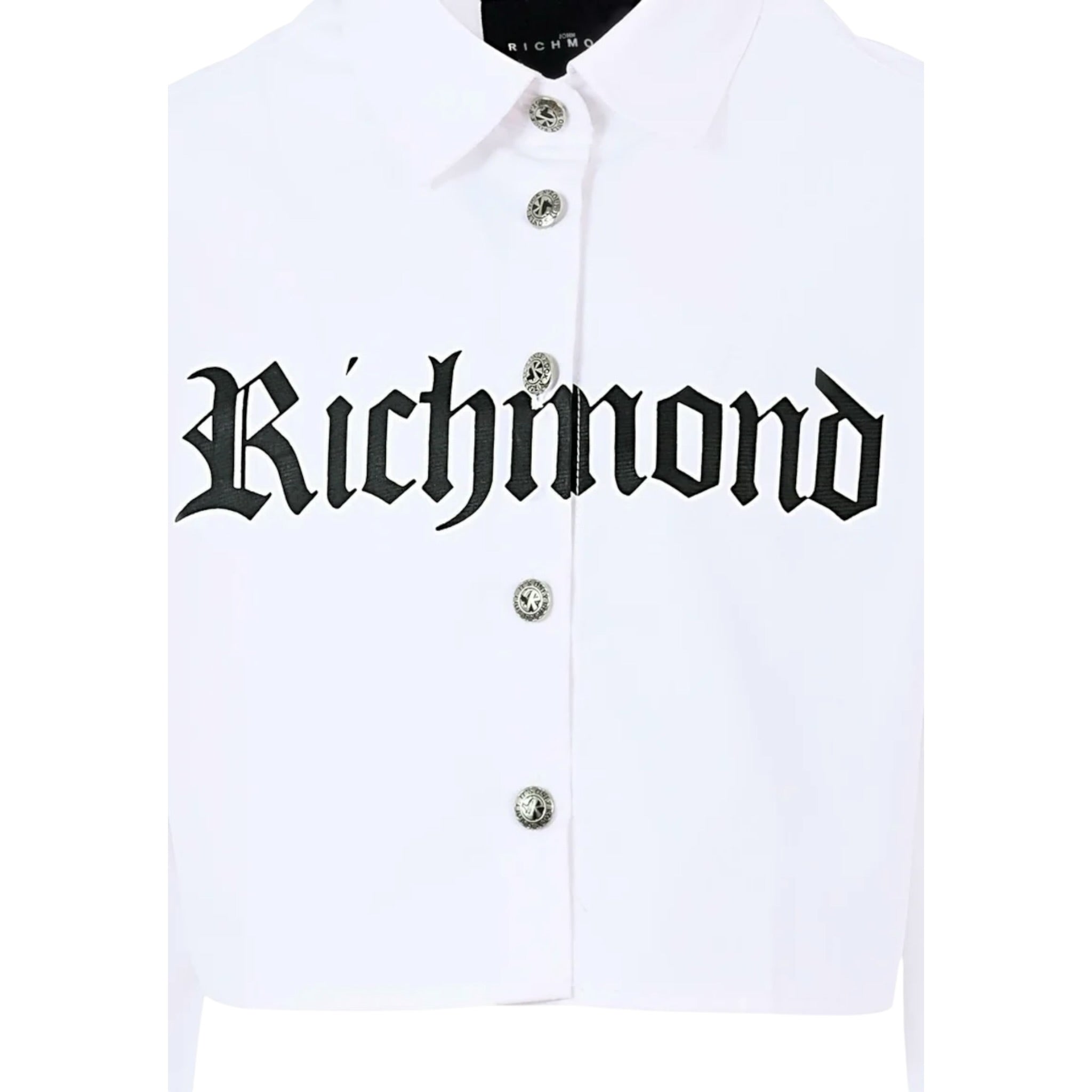 John Richmond Camicia Manica Lunga Itnta Unita Modello Crop Bianco per Bambina RGA25116CAX BIANCO JOHN RICHMOND 