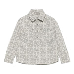 John Richmond Camicia In Denim con Stampe Logo Grigio per Bambino RGA25133CA GRIGIO JOHN RICHMOND 