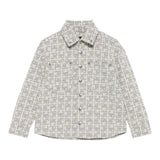John Richmond Camicia In Denim con Stampe Logo Grigio per Bambino RGA25133CA GRIGIO JOHN RICHMOND 