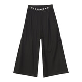 John Richmond Pantalone tinta unita Modello Palazzo Nero per Neonata RGA25216PA NERO JOHN RICHMOND 