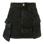 John Richmond Gonna In Denim tinta unita Nero per Bambina RGA25218GO NERO JOHN RICHMOND 