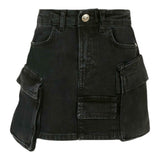 John Richmond Gonna In Denim tinta unita Nero per Bambina RGA25218GO NERO JOHN RICHMOND 