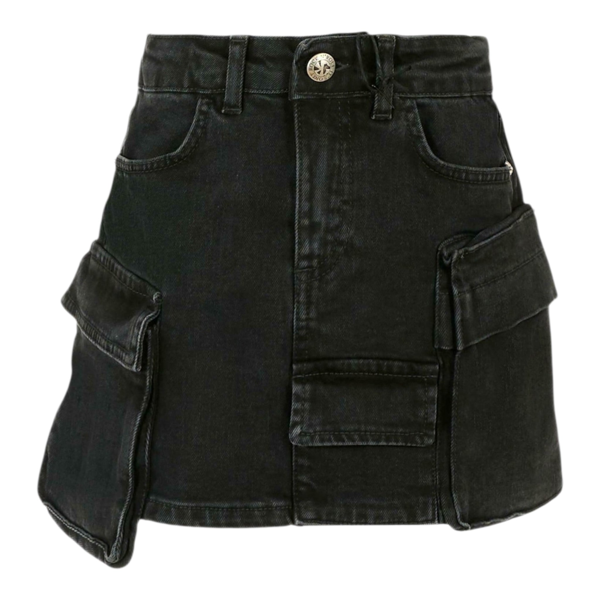 John Richmond Gonna In Denim tinta unita Nero per Bambina RGA25218GO NERO JOHN RICHMOND 