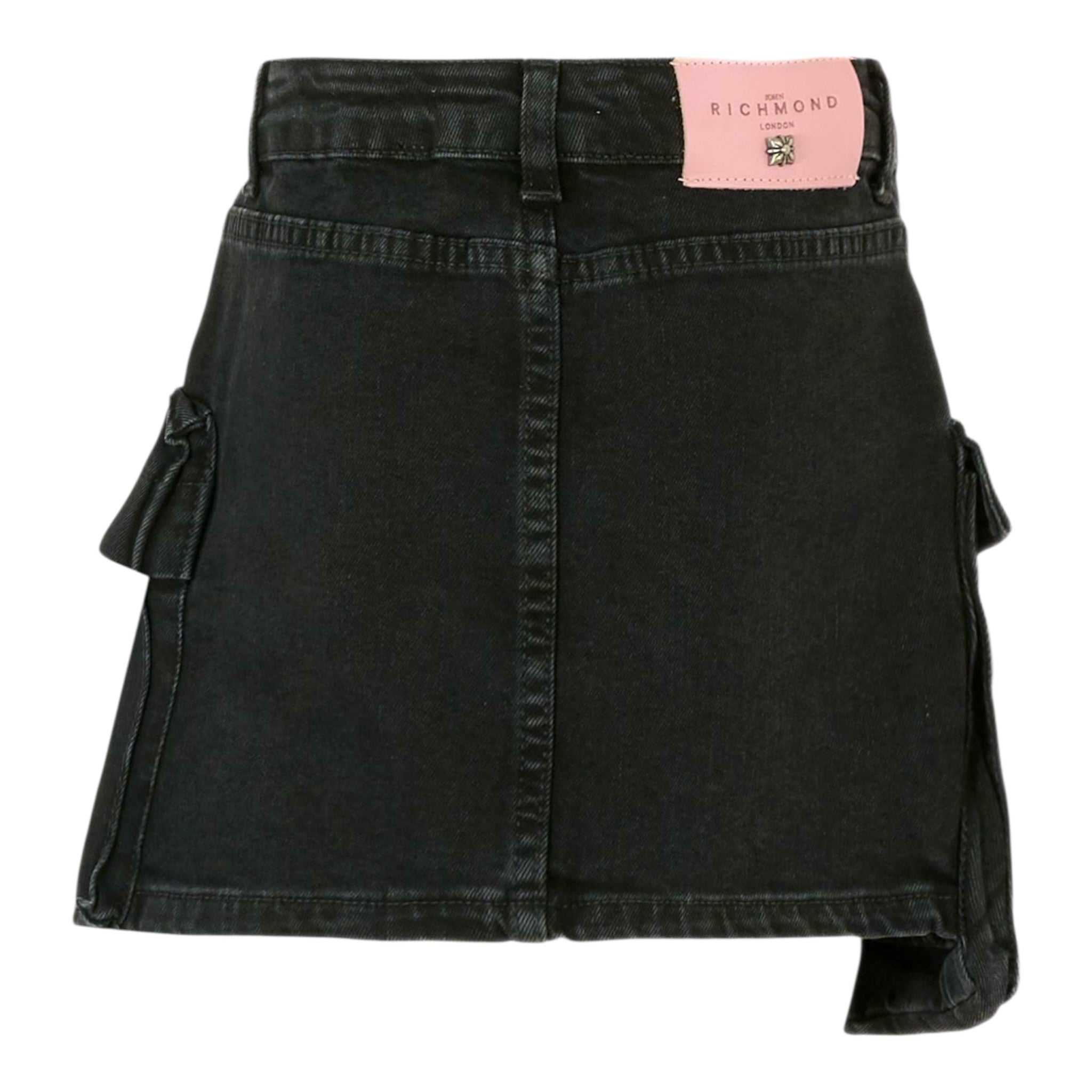 John Richmond Gonna In Denim tinta unita Nero per Bambina RGA25218GO NERO JOHN RICHMOND 