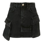 John Richmond Gonna In Denim tinta unita Nero per Neonata RGA25218GON NERO JOHN RICHMOND 